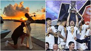 Thibaut Courtois celebrates Real Madrid Super Cup win days after announcing he's expecting baby