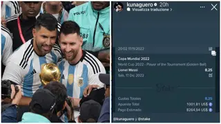 Sergio Aguero wins $8000 after placing World Cup bet on Lionel Messi