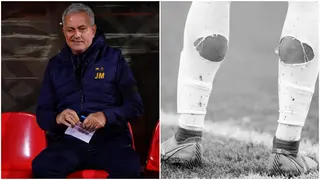 Mourinho leaves fans confused with cryptic Instagram post of footballers wearing 'torn' socks