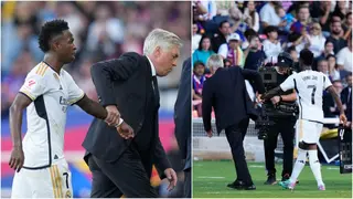 El Clasico: Video of Carlo Ancelotti Dragging Vinicius Junior off the Pitch Emerges