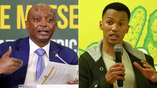 Patrice Motsepe Gives Son Tlhopie Thumbs Up at Mamelodi Sundowns