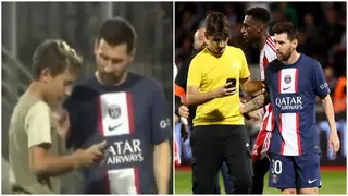 Video shows Leo Messi is the most loved footballer as 3 kids invade the pitch to take photo with PSG superstar