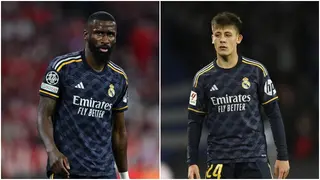 Antonio Rudiger Cheekily Punches Arda Guler After Real Madrid’s UCL Draw With Bayern Munich