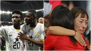 Ghana fan forces South Korean fans to celebrate Black Stars after huge World Cup 2022 victory