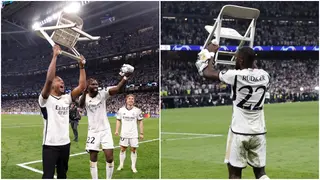 Antonio Rudiger Brings Chair for David Alaba to Celebrate After Real Madrid Reach UCL Final