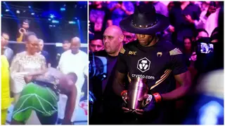 After Retaining UFC Middleweight Title, Israel Adesanya Greets His Parents in Proper Yoruba Manner