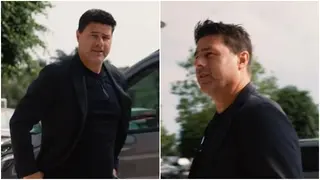 New Chelsea boss Pochettino arrives at Cobham in Mercedes SUV for first day of work