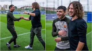 Carles Puyol Makes Surprise Visit to Barcelona, Watches Training With Xavi Hernandez
