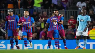 Aubameyang nets brace as Barcelona record super win over Celta Vigo