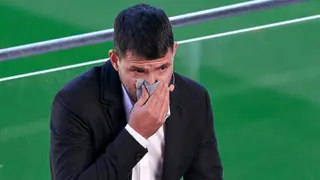 Sergio Aguero Announces Retirement from Football in Tearful Press Conference at Nou Camp