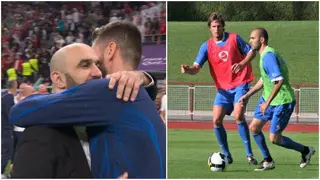 Emotional Scene as Giroud Consoles Ex Teammate Regragui After France Win