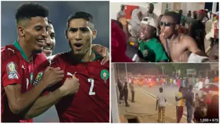 AFCON 2023: Ivory Coast Fans Celebrate Around Morocco Team Bus After Qualification.