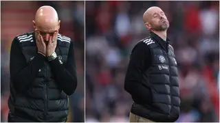 Erik ten Hag walks out of press conference after question on Man United's worst season