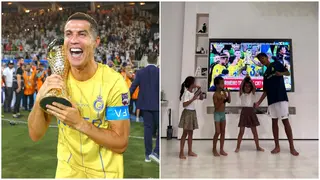 Video: Proud Moment Ronaldo's Girlfriend and Children Celebrate His Arab Cup Triumph Warms Hearts