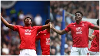 Super Eagles striker Taiwo Awoniyi gears up to score against Arsenal in a big Premier League clash