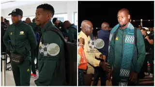 Stylish Bafana Bafana Land in Ivory Coast Ahead of 2023 Africa Cup of Nations, Photos