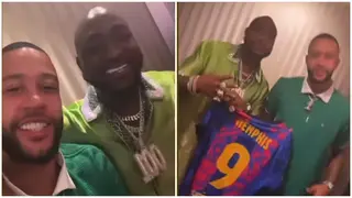 Barcelona Forward Memphis Depay Spotted Hanging Out With Popular Nigerian Singer Davido in Los Angeles