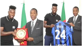 Inter Star Andre Onana Receives Special Award after Meeting Cameroon's Defence Minister