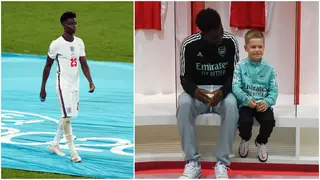 Saka meets young fan who gave him his pocket money after Euro 2020