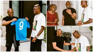 Victor Osimhen: Napoli Striker Meets Nigerian Billionaire Tony Elumelu: Photos