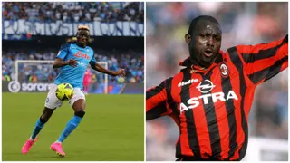 Osimhen surpasses Weah's Serie A record, sends a stunning message to the Liberian President; Video