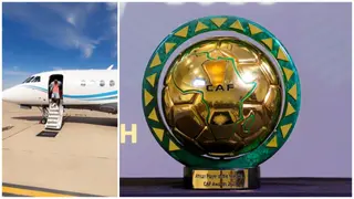 CAF Awards: Nigeria’s Victor Osimhen Arrives Aboard Morocco in Private Jet, Video