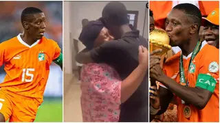 Max Gradel Visits Mother of Young Ivory Coast Fan Who Passed Away After Eq Guinea Defeat: Video