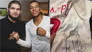 Incredible Kylian Mbappe gifts his match-worn Champions League hat-trick shirt to UFC legend