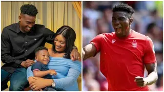 Super Eagles Striker Posts an Awesome Photo of His Wife and Son To Mark Their Wedding Anniversary