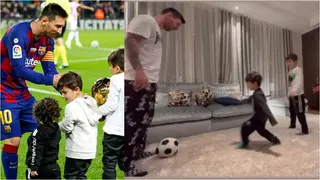 Lionel Messi Turns His Children into Opponents in Cute Home video