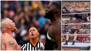 Lesnar manhandles Nigerian super heavyweight wrestler at WrestleMania