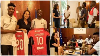 Ghanaian Youngsters Kamaldeen Sulemana and Mohammed Kudus Pay Courtesy Call on French Ambassador