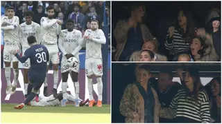 Photos: Leo Messi's wife could not believe her eyes after PSG star scored stunning freekick