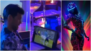 Bayern legend Ballack ignores half-naked dancing women to watch the Champions League final at a nightclub