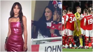 Europa League: Kim Kardashian spotted at the Emirates watching Arsenal crash out of competition