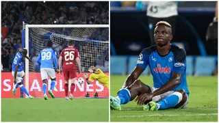 Victor Osimhen misses penalty in Napoli’s victory over Liverpool in the UEFA Champions League