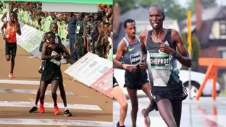 Kenyan marathoner abandons race to rescue collapsed rival, awarded KSh 1 million