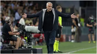 Jose Mourinho reacts after Roma suffered 4:0 humiliating defeat at Udinese