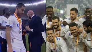 Fans react as Real Madrid star Hazard fails to celebrate during club’s Super Cup victory
