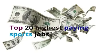 Top 20 highest paying sports jobs in the world right now