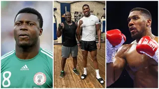 Anthony Joshua Spotted Training With Yakubu Ayegbeni As Date for Deontay Wilder Showdown Stalls