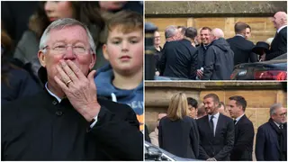 Beckham, Neville Lead Man United Legends at Funeral of Sir Alex Ferguson’s Wife Cathy