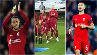 Thiago Alcantara's touching moment during Liverpool's game against Rangers goes viral