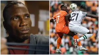 Didier Drogba frustrated on the sidelines as Nigeria outplays Ivory Coast, video