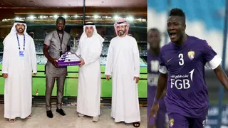 Lovely Gesture as Ghana Legend is Honoured by Former Club in the United Arab Emirates