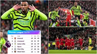 Premier League Table: Arsenal Still Top After Draw at Liverpool as Man United Stumble