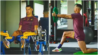 Photos: Refreshing As Ronaldo Hits the Gym, Puts Disappointing Defeat Behind Him