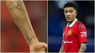 Sancho’s Emotional Tattoo Explained As He Returns to Man Utd Training