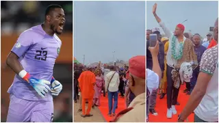 Stanley Nwabali: Nigeria Goalkeeper Receives Hero’s Welcome in His Home Town After AFCON Heroics