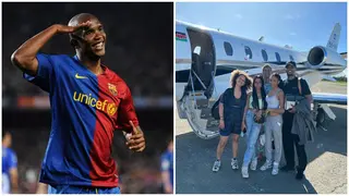 Barcelona football legend takes quiet trip to Kenya with his family
